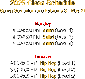 2025 Class Schedule
